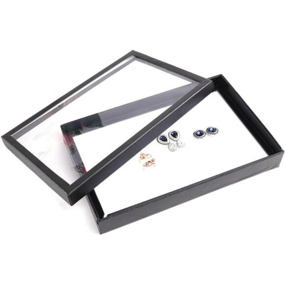 Jewelry Rings Display Tray, Velvet 100 Slot Case Box Jewelry Storage Box - Picture 5 of 7